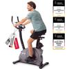 Unbranded Cyclette da casa ET 6, con 24 livelli di resistenza, adatta a utenti fino a 150 kg e 200 cm di altezza, sistema di frenatura magnetica da 12 kg, compatibile con Kinomap, Bluetooth, monitoraggio della frequenza cardiaca, confortevole e silenziosa