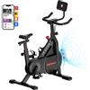 Unbranded C3 Ergometro da casa, cyclette da indoor fitness silenziosa con resistenza magnetica, display LED, allenamento cardio, portata massima 120 kg, app con corsi di allenamento video on-demand