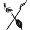 Unbranded Cyclette pieghevole per uso domestico DrumFit X-Bike Neo Ultra. Sella confortevole con schienale, volano da 1,5 kg, 8 livelli di resistenza, facile e compatta da ripiegare, display LCD, portabevande, cardiofrequenzimetro