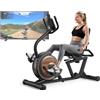 Unbranded BM5 Cyclette da allenamento reclinata - Portata massima: 150 kg, ideale per uso domestico, fitness e riabilitazione - 16 livelli di resistenza magnetica, display retroilluminato, Bluetooth - Cyclette reclinata per allenamento a casa
