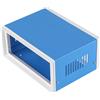 Selius Custodia per progetti fai-da-te - Scatola in metallo blu - 170 x 130 x 80 mm