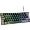 Selius Tastiera da gioco meccanica, Bluetooth, illuminazione RGB, switch rossi, dimensioni 28,8x9,8x3,3 cm, colore nero e grigio