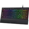 Selius Tastiera da gaming RGB a membrana - 98 tasti - Interruttore lineare - Poggiapolsi rimovibili - Cablata