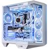 Selius Custodie per PC da gaming ATX full-tower con pannello laterale in vetro temperato panoramico e 4 ventole PWM ARGB