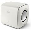 KEF KC62 Powered Subwoofer Uni-Core 1000W Classe D Home Theater Mineral White