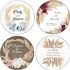 NONE Adesivi Personalizzati per Matrimoni, Etichette con Sigillo Pampas Reed, Adesivi Personalizzati per Sigilli di Compleanno e Battesimo, Forniture per Decorazioni per Feste