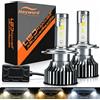 Heyword H4 LED H7 3 Fari per auto che cambiano colore Fendinebbia 3000K 4500K 6500K Flash 500W Luci automatiche 2 PZ H1 H3 H11 9005 H13
