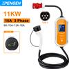 IPENGEN EV Caricatore 16A 11KW Tipo 2 IEC-62169 Spina CEE Regolare il timer di corrente EVSE Ricarica per auto elettriche ibridi