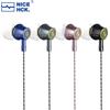 NICEHCK YD520 IEM Auricolare In-ear Lega di Alluminio Metallo HIFI Microfono Auricolari 10mm PET Auricolare Dinamico Basso Bilanciato Musica Vocale