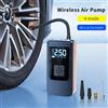 CENRR Gonfiatore elettrico per pneumatici con compressore d'aria portatile per pompa d'aria per auto senza fili con display digitale LCD per palla da bicicletta per motociclette
