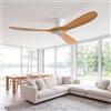 INTELLIGENT FAN Ventilatore da soffitto a basso profilo, con pale in legno, motore DC, disponibile nelle misure 42/52/60 pollici, con telecomando, ideale per caffetterie, abitazioni, hotel e uffici.
