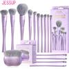 Jessup Set di pennelli per trucco 4/6/7/10/14/15 pezzi Pennello per fondotinta, ombretto per il viso Miscelazione Evidenziando correttore, Viola di lusso