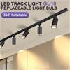 CHENBEN GU10 Spot Illuminazione a binario a LED Lampada da soffitto per interni per soggiorno Negozio Decor Cucina Camera da letto Lampada Luci a binario a LED