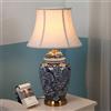 HomeLover Lampada da Tavolo in Ceramica Blu Vintage, Grandi Lampade in Porcellana per Villa, Soggiorno, Casa, Camera da Letto di Lusso, Illuminazione da Comodino