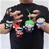 HUGKIS Portachiavi in peluche Batman Superman da 9 cm DC Justice League 9 cm Harley Quinn Joker Bambole di film simpatico cartone animato Regali di Natale creativi