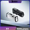 WUBEN Torcia EDC protettiva X4 WUBEN EDC 1500 lumen. USB-C ricaricabile, luce bianca+RGB, include batteria