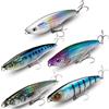 GOBAIT 1-5 Pezzi Esca Affondante a Forma di Matita 53g 10.5cm Popper con Ancorette per Acqua Salata Crank Pesca Cast Wobbler Esca in Silicone per Pesca in Mare