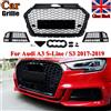 MagicKit Paraurti anteriore Griglia centrale per Audi A3 S-Line S3 2017 2018 2019 2020 A nido d'ape Separatore inferiore Griglia Fendinebbia Lampada Griglia di copertura