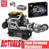 Mould King 10207 Giocattolo Tecnico Motore Auto, Motore Supercar PAG, Blocchi da Costruzione, Motore Auto in Mattoncini, Regalo di Natale per Bambini