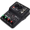 VIKEFON Interfaccia Audio Professionale, Scheda Audio, Console Mixer USB a 2 Canali per Chitarra, Canto, Trasmissione dal Vivo, Sistema di Registrazione in Studio