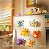 LANGBOWANG Magnete per Frigorifero 3D Pokémon, Figurine Pikachu, Gengar, Charmander, Meowth, Decorazione da Collezione per Casa e Cucina