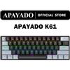 APAYADO Tastiera Meccanica Mini Originale APAYADO K61, Cablata, 61 Tasti, RGB Phantom, Switch Meccanici Blu per Gaming, Portatile 60%