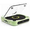 NONE Lettore CD portatile con Bluetooth, batteria da 2000 mAh, resistente agli urti, dotato di uscita USB e AUX, colore bianco, con funzione di ripetizione, ideale per lo studio, l'auto e la casa.