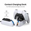 KOMIER Base di Ricarica Doppia per Controller Wireless PS5, Supporto di Ricarica con Indicatore LED Compatibile con Accessori Controller Elite PS5