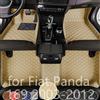 NONE Tappetini Auto in TPE su Misura per Fiat Panda 169 2003-2012 5 Posti, in Gomma Inodore, Impermeabili, Antiscivolo, per Tutte le Stagioni, Perfettamente Adattati, Accessori Interni Auto