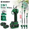 NEWBENY Forbici Elettriche Senza Spazzole con Asta Telescopica da 205CM, Attrezzo per Potatura da Giardino per Batteria Makita 21V