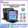 podofo Autoradio Android Podofo 4+64G per Chevrolet Cruze J300 2009-2014, Stile Tesla, Lettore Multimediale Video, Carplay, GPS, Navigazione, Stereo