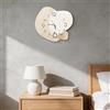 NONE Orologio da Parete in Porcellana Cristallina Stile Mid-Century Modern 15,7" Silenzioso al Quarzo a Batteria Design Decorativo Irregolare Effetto Pietra per Soggiorno Camera da Letto Ufficio Casa