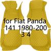 NONE Tappetini Personalizzati in TPE per Tutte le Stagioni per Fiat Panda 141 1980-2003 4 Posti, Rivestimento in Pelle PU di Lusso, Copertura Completa, Antiscivolo, Tappeti Auto, Accessori Interni per Auto