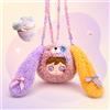 GBOK Scatola a Sorpresa Misteriosa ‌ Bambola di peluche morbida in vinile con lunghe orecchie, portafoglio con cerniera e portachiavi, piccolo coniglietto con lunghe orecchie, zaino