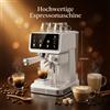NONE Macchina per Espresso in Stile Italiano, Pressione 20 Bar, Serbatoio Acqua 1,5L, Funzionamento Touch Screen, Montalatte Automatico, 6 Programmi Caffè, Uso Domestico