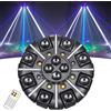 NONE Luce da discoteca a testa mobile da 150W con 8 bracci, telecomando, mini luce a fascio LED, effetto DMX512, rotante, per feste, discoteche e palcoscenici.