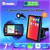 srnubi Lettore Multimediale Portatile da 7 Pollici con Schermo Touch Screen Wireless Carplay, Navigazione, Supporto Bluetooth, Schermo Orizzontale/Verticale
