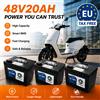 Batteria al litio per veicoli elettrici 48V 20AH, realizzata con celle batteria nuove, protezione BMS integrata, compatibile con motori da 500‑3000W.