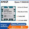 AMD Processore da gioco AMD Ryzen 7 7800X3D originale, R7 7800 X3D, 8 core, 16 thread, CPU 5NM, socket AM5, cache L3 96M