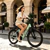 NONE Bicicletta Elettrica Su7 250W, E-Bike per Adulti con Ruota da 24 Pollici, Batteria Non Rimovibile 36V 10Ah, Display LCD NFC, 7 Velocità, Autonomia 28-40Km (Pas), con Sedile Posteriore, 25Km/H