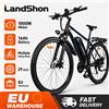 LANDSHON Bicicletta Elettrica LandShon K29 con Motore da 1000W, Batteria da 48V 16Ah, Ruote da 29 Pollici, Telaio in Lega di Alluminio, Bici da Montagna per Adulti/Viaggi Urbani/Giro in Città, Magazzino UE