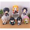 Bandai 8 pezzi di action figure in versione Q di Demon Slayer: Tanjiro, Nidouzi, Inosuke, Zenizu, modelli in PVC, regalo.