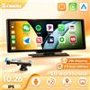 Srnubi Schermo Portatile CarPlay da 10,26" Autoradio Wireless CarPlay Android Auto Mirror Link FM AUX Lettore Multimediale 5G WIFI Bluetooth 5.0 Navigazione GPS Schermo Touch
