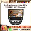 podofo Autoradio Android 10.1" Podofo per Toyota Aygo 2004-2014/Peugeot 107/Citroen C1, Autoradio DAB, Carplay, Android Auto, Sistemi Intelligenti per Auto