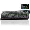 AULA Tastiera meccanica da gaming wireless AULA F108 Pro, formato standard con 108 tasti, Bluetooth, tasti sostituibili a caldo, sistema di montaggio a guarnizione, display intelligente TFT, supporto per