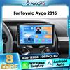 Podofo 8+128G Lettore Multimediale Android 2din per Auto Toyota Aygo 2015 Citroen C1 2020 Peugeot 108 Navigazione GPS Carplay Wireless Android Auto WIFI DSP FM RDS Bluetooth Ricevitore Autoradio