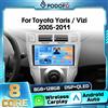podofo Autoradio multimediale Android 2DIN Podofo per Toyota Yaris / Vizi 2005-2011, con Carplay wireless, navigazione GPS, Android Auto, WIFI, DSP, ricevitore FM, RDS e Bluetooth.