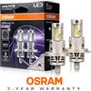 Osram Lampadina per fari auto OSRAM Original FLASH LED H4 H19 P43t PU43t 12V, lampada luminosa 1:1, design compatto, 6000K bianca, fascio alto/basso 64193CWFL