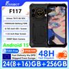 fossibot [Spedito dall'Europa] Fossibot F117 Telefono Rugged 4G Display HD+ da 6,75 pollici 24(8+16)GB RAM+256GB ROM Unisoc T615 4G Batteria da 10000mAh Ricarica Rapida 18W Fotocamera 50MP+8MP Android 15 NFC