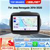 OSSURET Consegna Rapida 2 Din 6115 GPS 9'' Android 15 Octa Core Autoradio per Jeep Renegade 2016-2020 Autoradio WiFi 4G Unità Principale DSP RDS FM AM Radio Audio Navigazione Lettore Multimediale